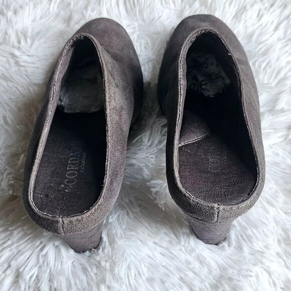 Cordani Calzature Women Mule Shoes Gray Suede Leather Heel Sandal Size 39.5 9US - Picture 9 of 12